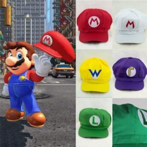 Chapeaux Super Mario ,chapeaux Luigi Bros dôme en coton