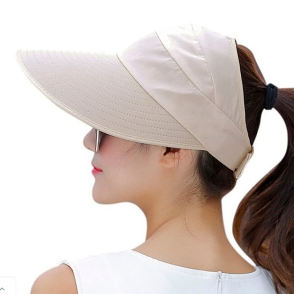 chapeau visière Protection solaire pour femmes, capuchon à large bord