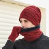 Bonnet écharpe cagoule tricoté | bonnet fausse fourrure de Ski