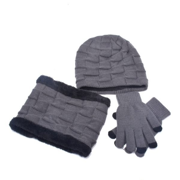 Chapeau-pour-hommes,-bonnet-épais,-tricoté,-couvre-chef,-chaud,-bonnet-de-Ski,-écharpe-ou-gants,-pour-l'hiver