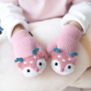 Gants hiver tricot laine pour bébé 0-4 ans