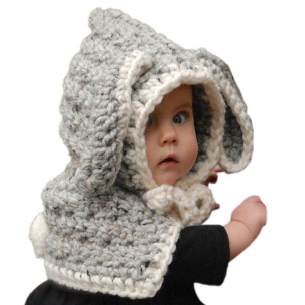 Chapeau-en-tricot-pour-enfants-|-Hiver,-tricoté,-bandeau-de-chapeau,-dessin-animé-Animal,-rabat-d'oreille,-capuche-écharpe-tête-de-mort