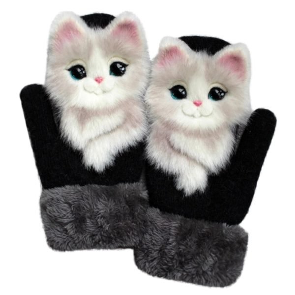 Femmes-hommes-hiver-gants-tricotés-mignon-3D-moelleux-dessin-animé-Animal-mitaines-thermiques-X5XA