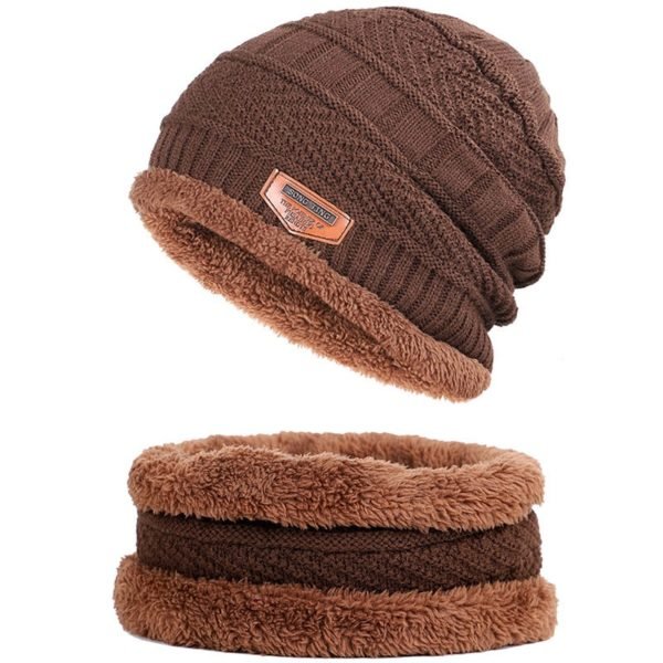 Mode-hommes-chaud-hiver-chapeau-écharpe-doux-tricoté-chapeau-écharpe-ensemble-Skullies-bonnets-hiver-chapeau-pour-femmes-unisexe-tricoté-casquettes-#-ND